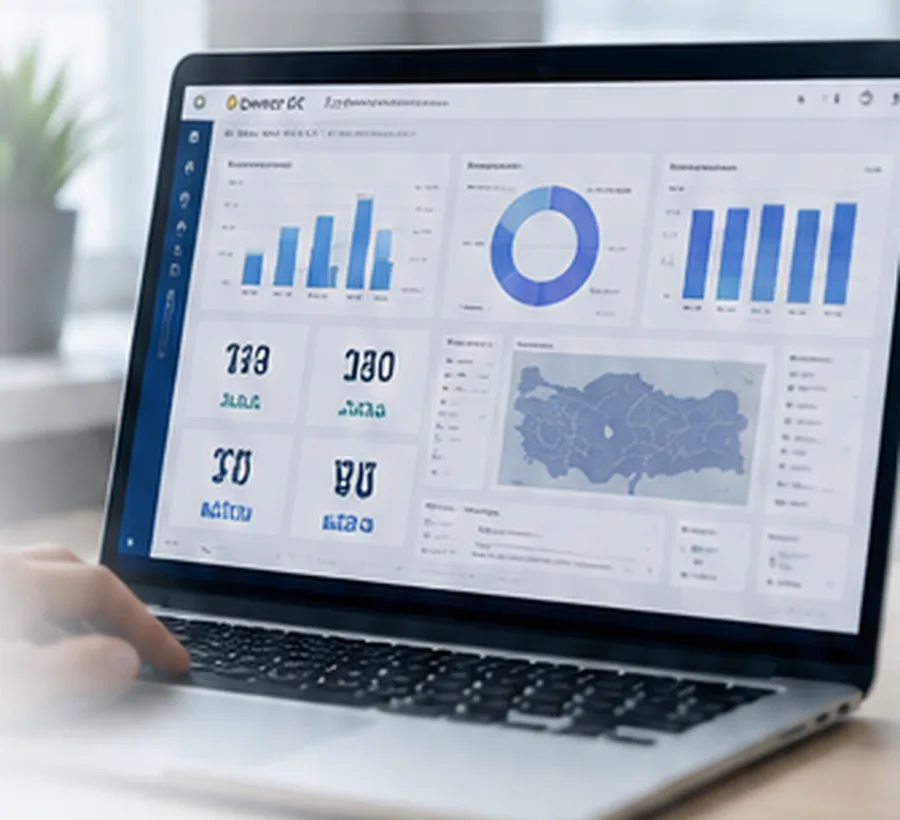 Power BI dashboard ve veri analitiği eğitimini temsil eden raporlama ekranı